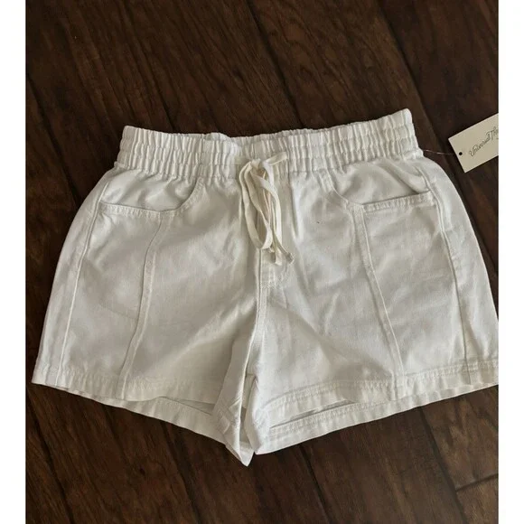 Universal Thread Women's White Utility Shorts 100% Cotton High Rise Drawstring M - Picture 1 of 5